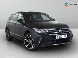 Black Used 2022 VW Tiguan Allspace R-line SUV | £27,975 (Fair price)