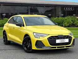 Yellow New 2025 Audi A3 Sportback Black Edition Hatchback | £38,985 (Expensive)