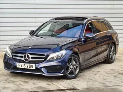 Blue Used 2015 Mercedes C300 AMG Line Premium Plus Estate | £11,995