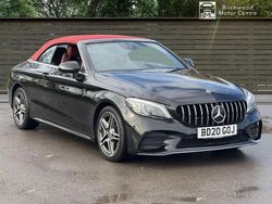 Black Used 2020 Mercedes C220 AMG line Cabriolet | £19,995 (Fair price)