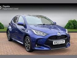 Galactic blue (metallic paint) Used 2022 Toyota Yaris Hybrid Design Hatchback | £14,390 (Super price)