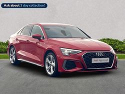 Red Used 2023 Audi A3 S-Line Sedan | £25,885 (Fair price)