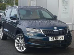 Petrol blue Used 2020 Skoda Karoq SE SUV | £17,995 (Fair price)