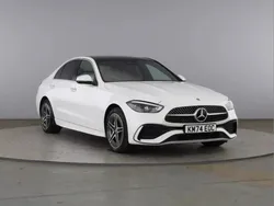 White Used 2024 Mercedes C300e AMG Line Premium Plus Sedan | £42,000 (Fair price)