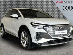 White Used 2023 Audi Q4 e-tron S-Line SUV | £24,995 (Fair price)