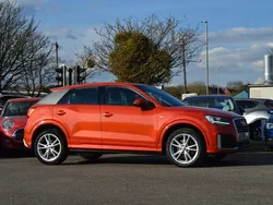Coral orange Used 2018 Audi Q2 S-Line SUV | £12,975 (Fair price)