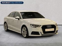 White Used 2019 Audi A3 S-Line Sedan | £19,889 (Fair price)