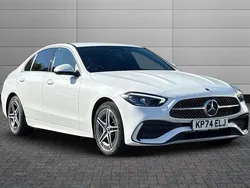 White Used 2024 Mercedes C300e AMG line Sedan | £35,395 (Good price)