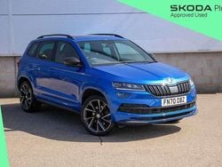 Race blue metallic Used 2020 Skoda Karoq SportLine SUV | £21,490 (A bit pricey)