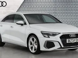 White Used 2023 Audi A3 S-Line Sedan | £26,040 (Fair price)