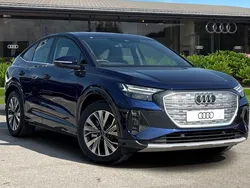 Blue New 2025 Audi Q4 Sportback e-tron Sport SUV | £52,480 (A bit pricey)