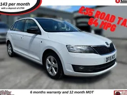 White Used 2015 Skoda Rapid Sport Hatchback | £6,995 (A bit pricey)