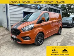 Orange glow (metallic paint) Used 2021 Ford Transit Custom Sport | £20,990 (Fair price)
