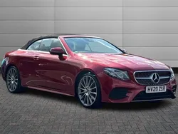 Hyacinth red Used 2020 Mercedes E220 AMG line Cabriolet | £25,500 (Fair price)