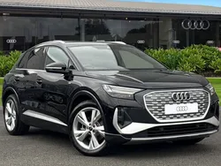 Black New 2025 Audi Q4 e-tron S-Line SUV | £39,990