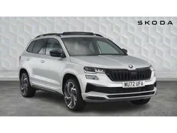 Brilliant silver metallic Used 2022 Skoda Karoq SportLine SUV | £24,000 (Fair price)