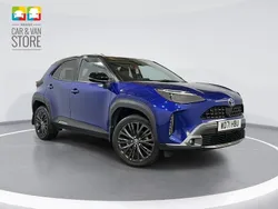 Blue/black Used 2022 Toyota Yaris Hybrid Hatchback | £18,749 (A bit pricey)