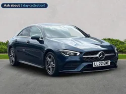 Blue Used 2022 Mercedes CLA180 AMG line Sedan | £23,949 (Fair price)