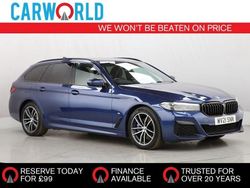 Blue Used 2021 BMW 530e M Sport Estate | £21,087 (Fair price)
