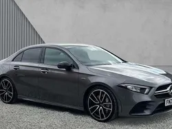 Mountain grey metallic Used 2022 Mercedes A35 AMG Premium Sedan | £28,033 (Fair price)