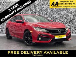 Red Used 2021 Honda Civic Sport Hatchback | £15,095 (Fair price)