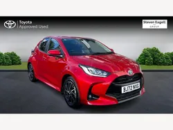 Red Used 2022 Toyota Yaris Hybrid Design Hatchback | £18,221 (Fair price)