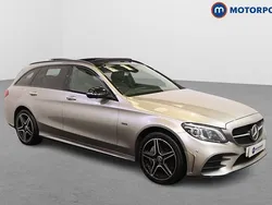 Silver Used 2021 Mercedes C300e AMG line Estate | £22,449 (Fair price)