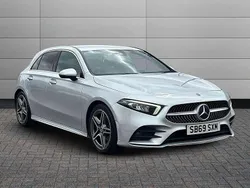 Iridium silver Used 2020 Mercedes A200 AMG line Hatchback | £15,855 (Fair price)