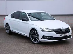 White Used 2024 Skoda Superb SportlinePlus Hatchback | £25,810 (Fair price)