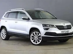 Brilliant silver metallic Used 2020 Skoda Karoq SE L SUV | £19,295 (Fair price)