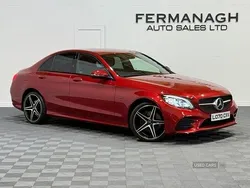 Red Used 2021 Mercedes C300e AMG line Sedan | £24,890 (Fair price)
