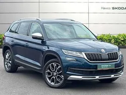 Lava blue metallic Used 2017 Skoda Kodiaq Scout 4x4 SUV | £17,995 (Fair price)