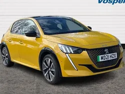 Yellow Used 2021 Peugeot e-208 Premium Hatchback | £12,990 (Fair price)