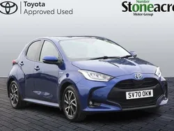 Blue Used 2020 Toyota Yaris Hybrid Design Hatchback | £15,150 (Fair price)