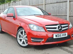 Red Used 2015 Mercedes C250 Sport Edition Coupe | £9,949