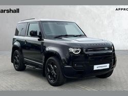 Solid santorini black Used 2021 Land Rover Defender SE SUV | £40,222 (Fair price)