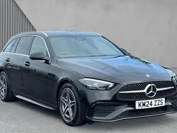 Black Used 2024 Mercedes C220 AMG line Estate | £33,557 (Fair price)