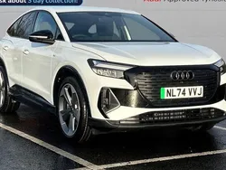 White Used 2025 Audi Q4 Sportback e-tron Black Edition SUV | £42,292