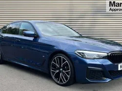 Blue Used 2021 BMW 520 M Sport Sedan | £22,490 (Fair price)