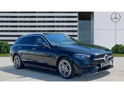 Black Used 2023 Mercedes C300e AMG Line Premium Plus Estate | £34,833 (Fair price)