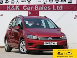 Red Used 2015 VW Golf Sportsvan SE MPV | £7,995 (Fair price)