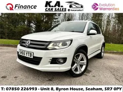 White Used 2015 VW Tiguan R-line SUV | £10,999 (A bit pricey)