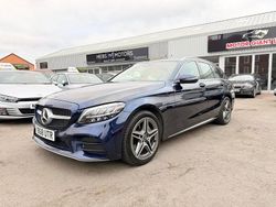 Blue Used 2018 Mercedes C220 AMG line Estate | £14,475 (Fair price)