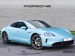 Frozen blue metallic New 2024 Porsche Taycan Sedan | £79,850