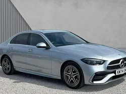 Metallic paint hightech silver Used 2024 Mercedes C300e AMG Line Premium Sedan | £36,974 (Fair price)