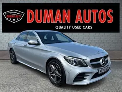Silver Used 2020 Mercedes C220 AMG line Sedan | £15,995 (Fair price)