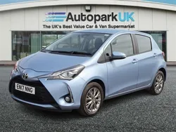Blue Used 2017 Toyota Yaris Hatchback | £8,595 (Fair price)
