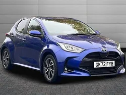Blue Used 2022 Toyota Yaris Hybrid Design Hatchback | £18,750 (Fair price)