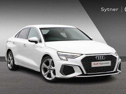 White Used 2022 Audi A3 S-Line Sedan | £21,250 (Fair price)