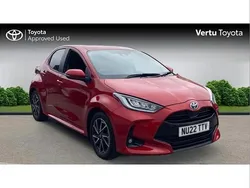 Red Used 2022 Toyota Yaris Hybrid Design Hatchback | £17,843 (Fair price)